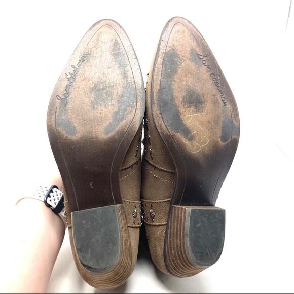 Sam Edelman Brian Bootie Western Studded Boots - Picture 6 of 8
